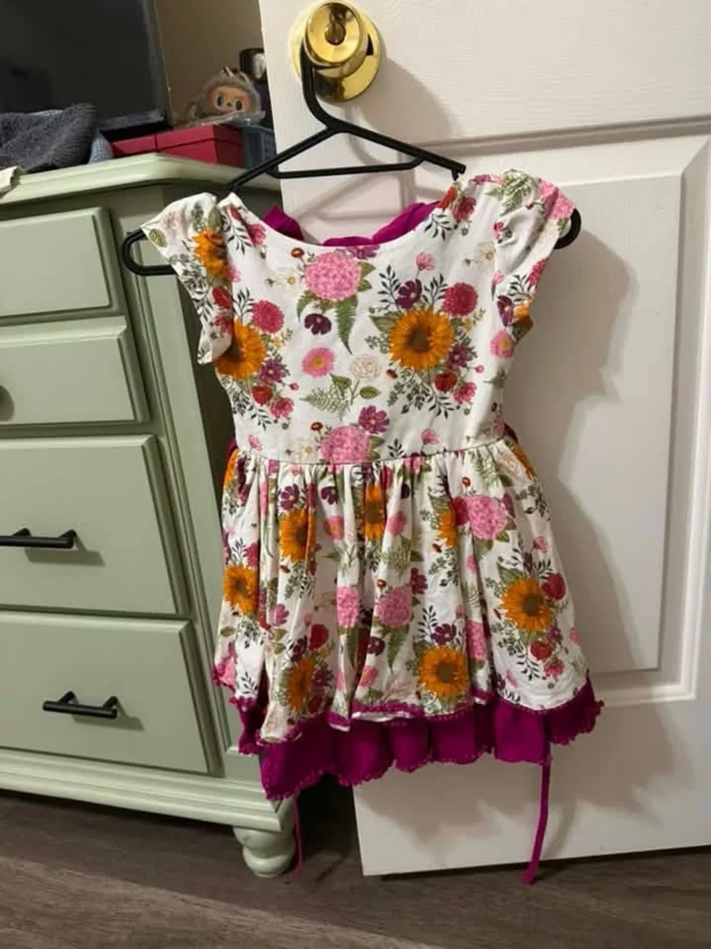 Girl August Floral Sunflower Dress Size 5